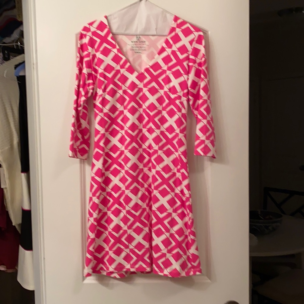 Mahi Gold 3/4 Length Sleeve Dress